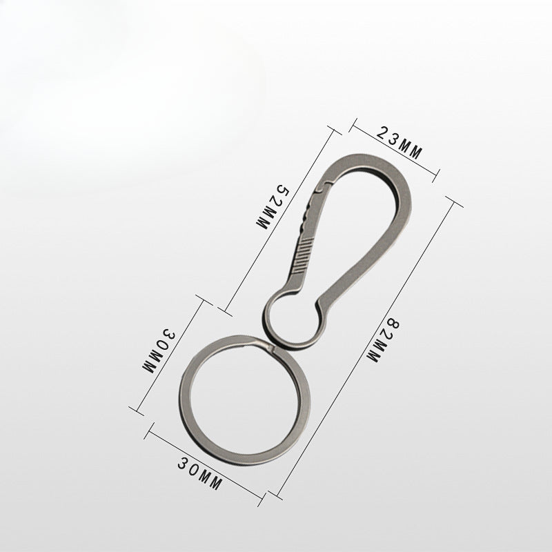Sleek Titanium Keychain Clip with Innovative Car Accessory Design