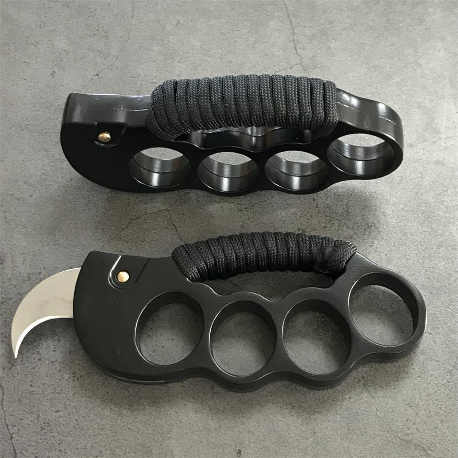 EDC Knuckle Duster Knife Set Multi-Purpose Self-Defense Tool