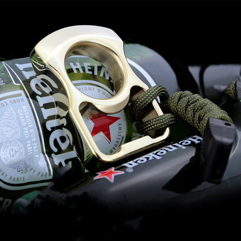 Brass Knuckle Duster with Bottle Opener