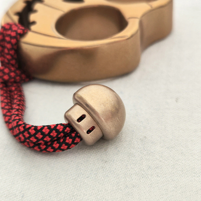 DIY Brass Mushroom Knuckle Pendant with Functional Knife Tool