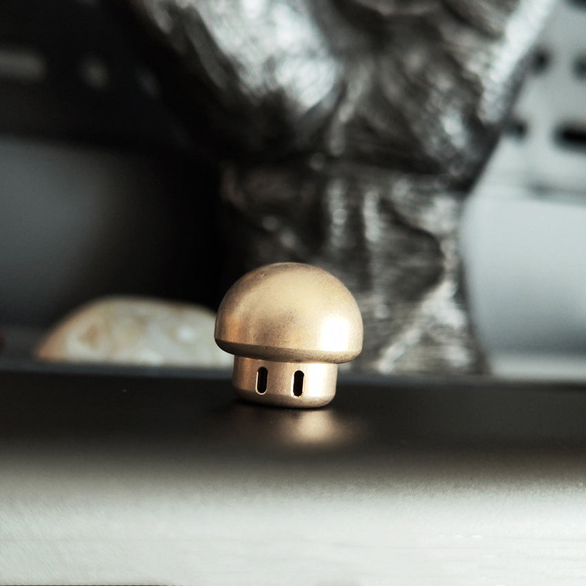 DIY Brass Mushroom Knuckle Pendant with Functional Knife Tool