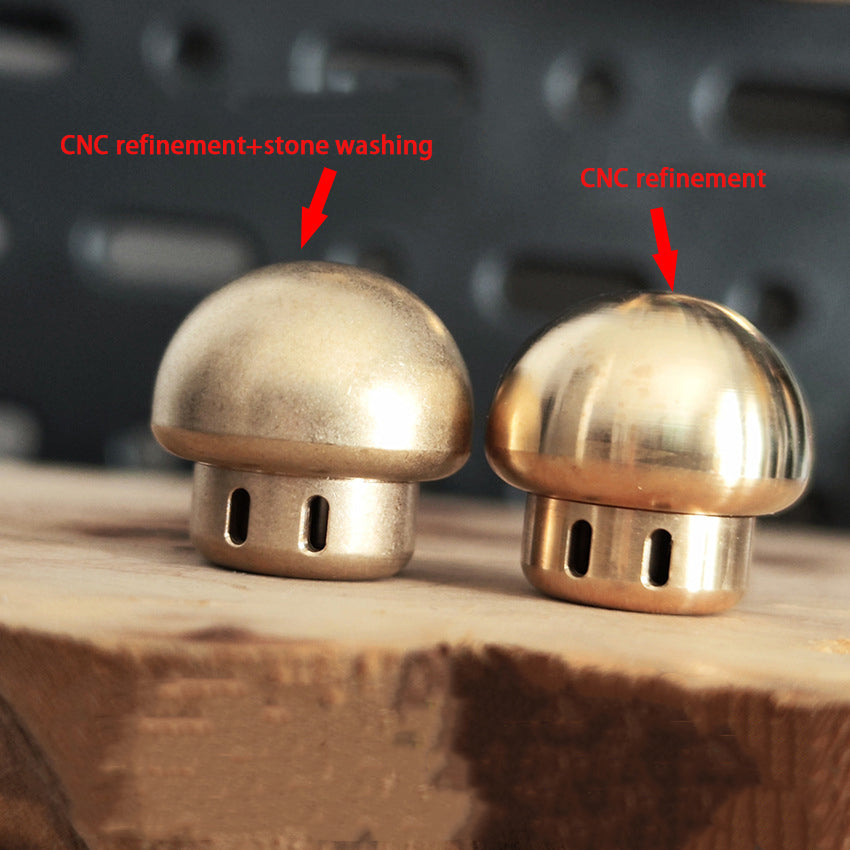 DIY Brass Mushroom Knuckle Pendant with Functional Knife Tool