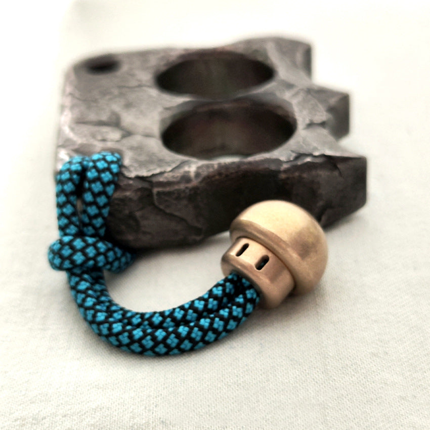 DIY Brass Mushroom Knuckle Pendant with Functional Knife Tool