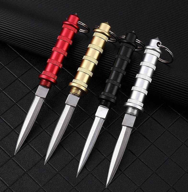 EDC Survival Keychain Tool with Mini Tactical Pocket Knife for Defense