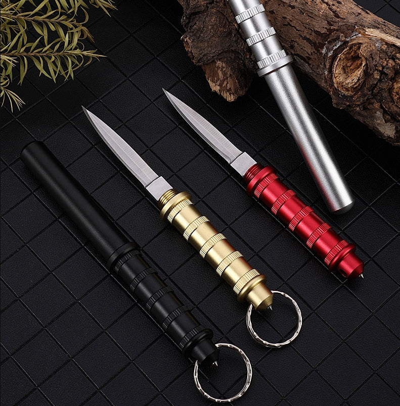 EDC Survival Keychain Tool with Mini Tactical Pocket Knife for Defense