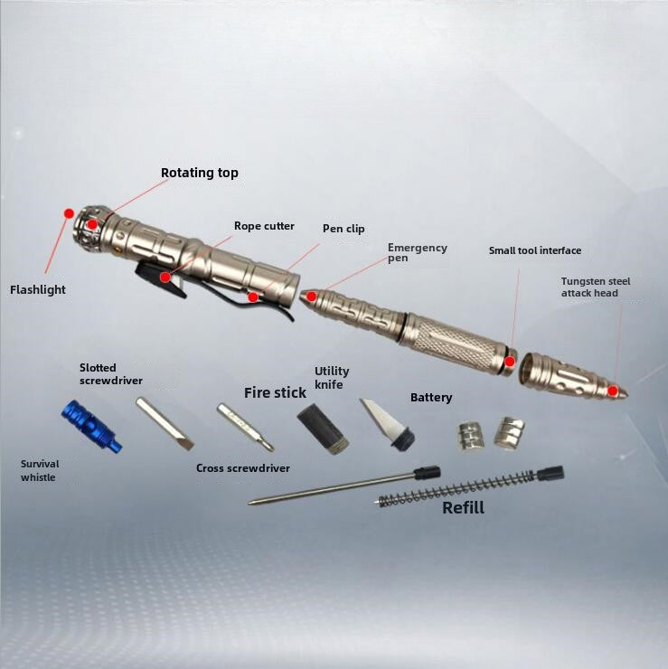 Multi-Purpose Tactical Pen Set with Whirl-Lit Feature