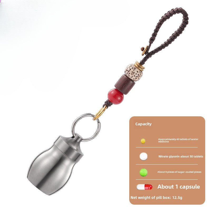 Portable PillSafe Capsule Crafted from Titanium