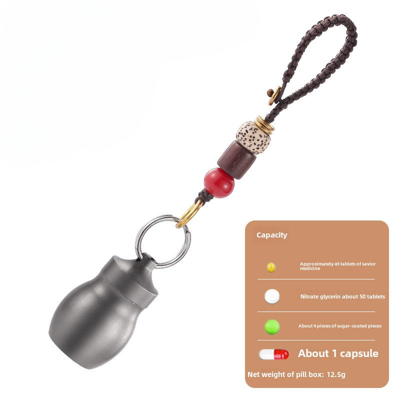 Portable PillSafe Capsule Crafted from Titanium