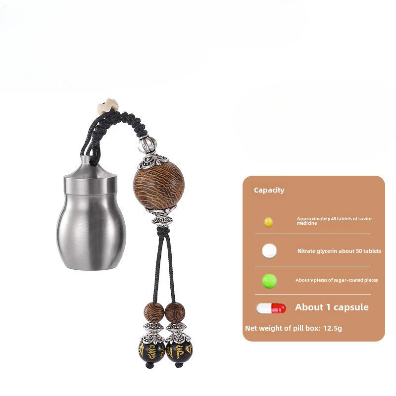 Portable PillSafe Capsule Crafted from Titanium