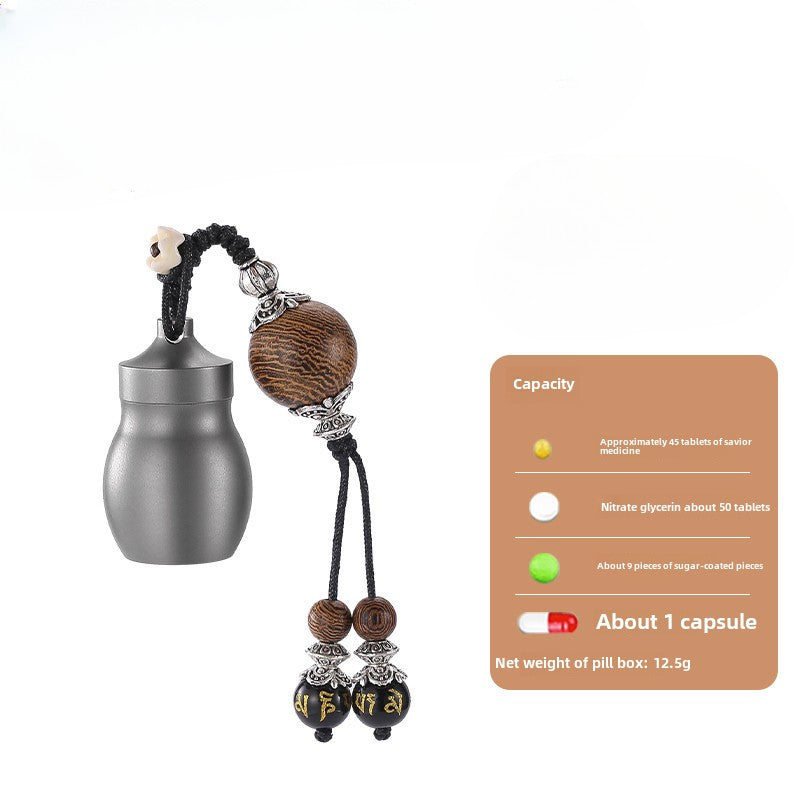 Portable PillSafe Capsule Crafted from Titanium