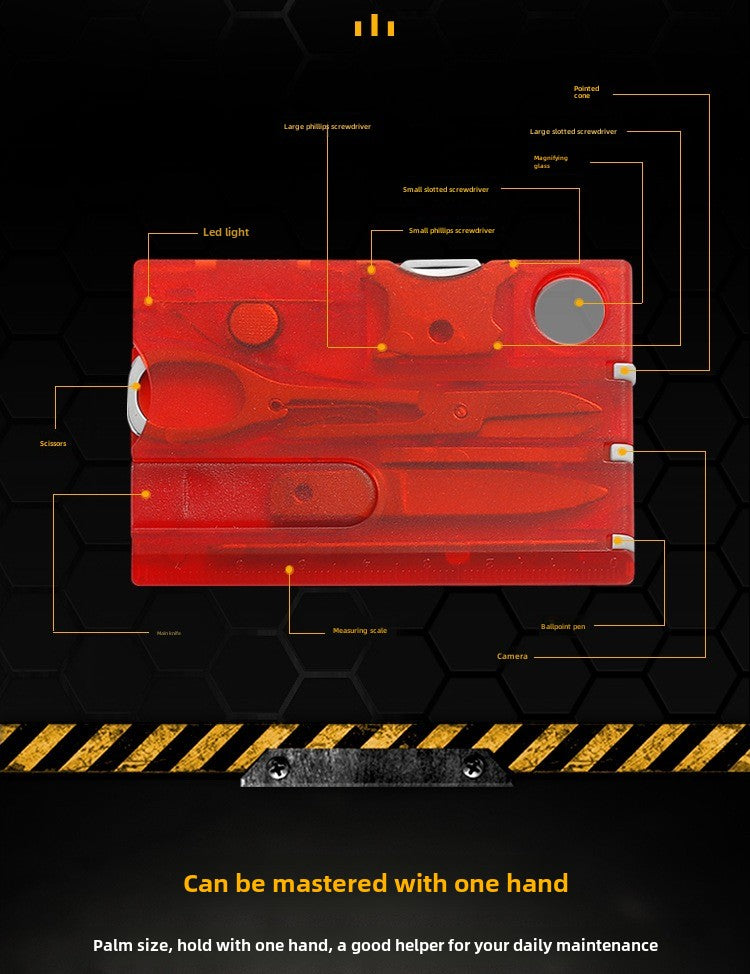 Compact Multi-Tool Card PocketQuest Edition