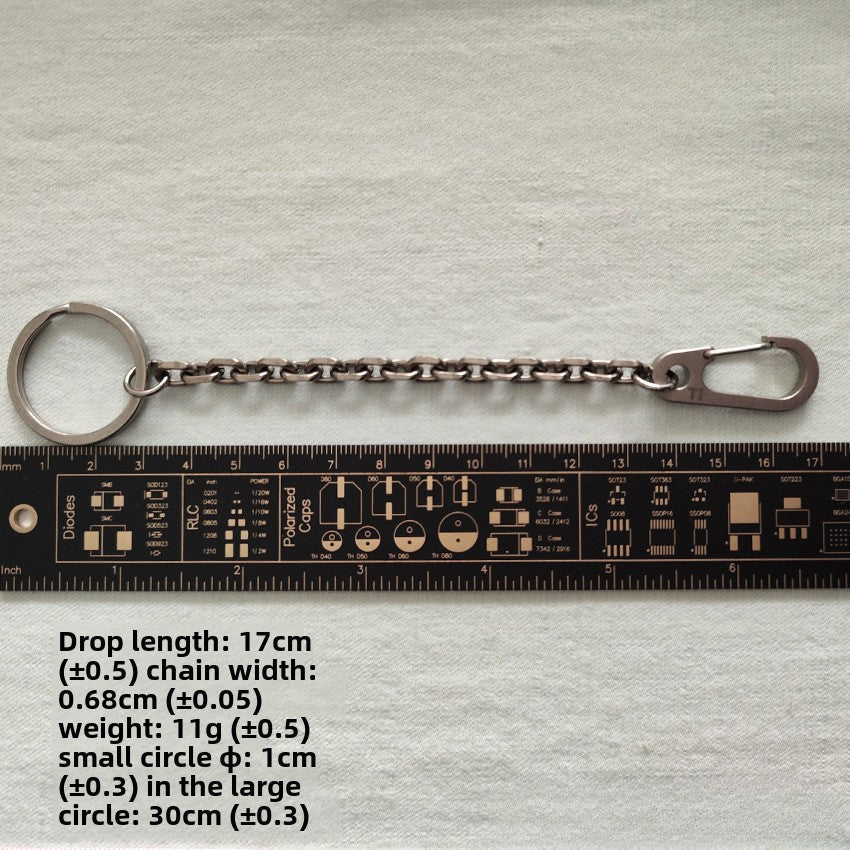 Titanium Carabiner Keychain Spring Clip for EDC Flashlight and Multi Tool