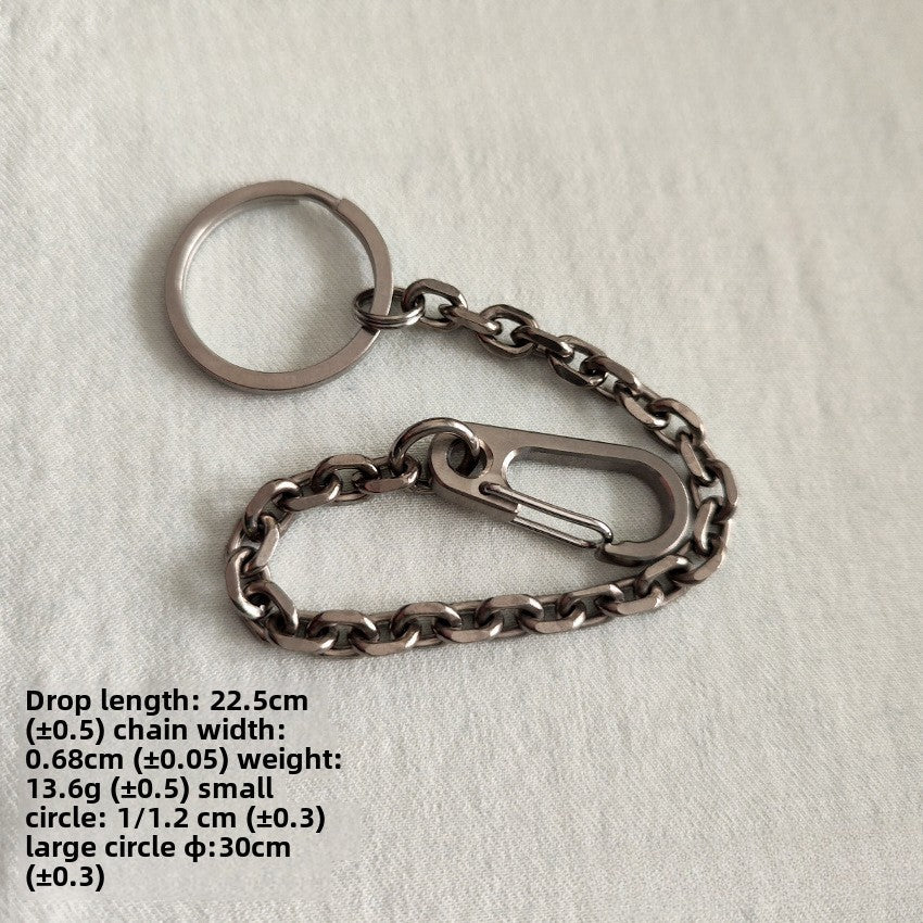 Titanium Carabiner Keychain Spring Clip for EDC Flashlight and Multi Tool