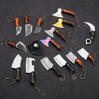 Miniature Axe Knife Keychain Charm for Easy Carry and Utility