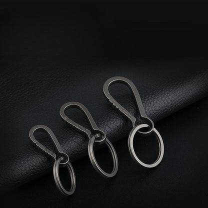 Sleek Titanium Keychain Clip with Innovative Car Accessory Design
