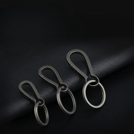 Sleek Titanium Keychain Clip with Innovative Car Accessory Design