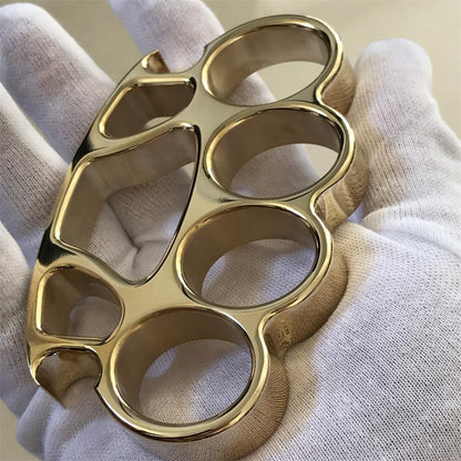 Mirror Polished Large Hole Brass Knuckle Duster with Bottle Opener