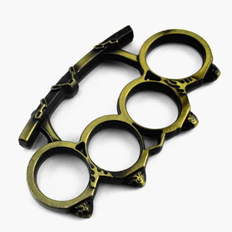Small Bun Knuckle Duster Compact Four Finger Defense Tool