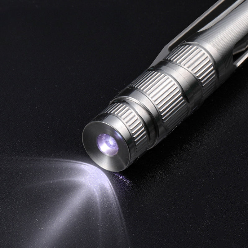 Tactical Titanium Pen Light for Self-Defense and Utility