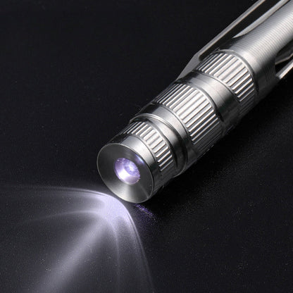 Tactical Titanium Pen Light for Self-Defense and Utility