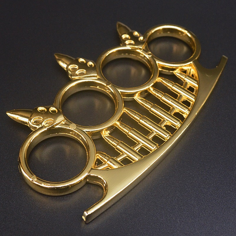 Four-Finger Bullet Head Knuckle Tool for Self-Defense