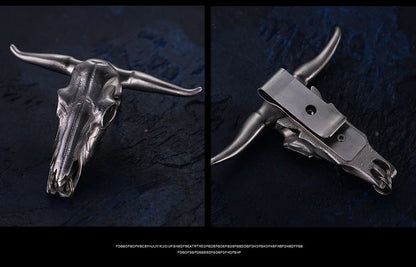 Bullhead Mini Knife for Self Defense and EDC Charm Keychain for Backpack