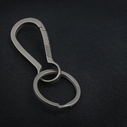 Sleek Titanium Keychain Clip with Innovative Car Accessory Design