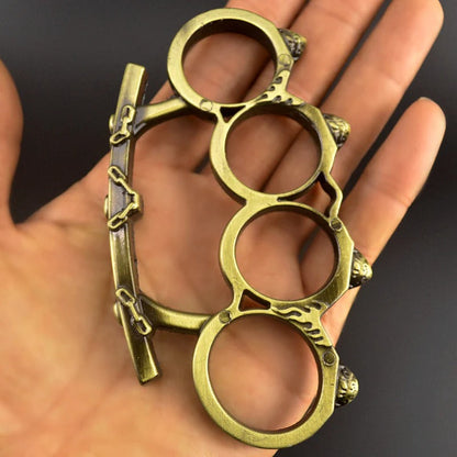 Small Bun Knuckle Duster Compact Four Finger Defense Tool