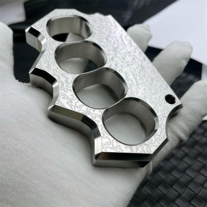 Engraved Knuckle Duster Sturdy Steel Everyday Carry Tool