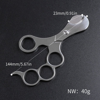 Stylish Silver Stainless Steel Cutter for Cigar Enthusiasts