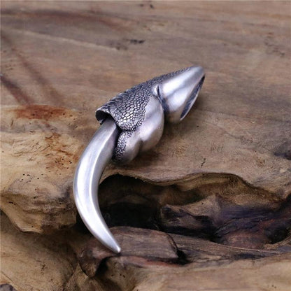 Self Defense Carved Claw Necklace Pendant for Backpack EDC Decoration