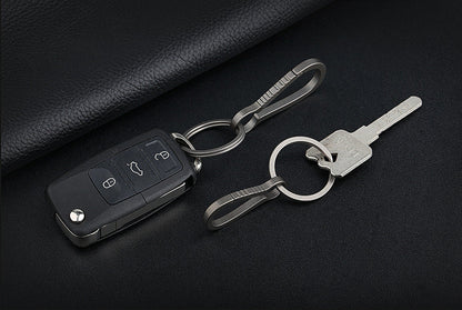 Sleek Titanium Keychain Clip with Innovative Car Accessory Design