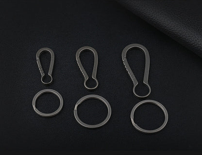 Sleek Titanium Keychain Clip with Innovative Car Accessory Design