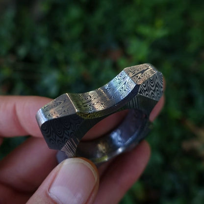 Damascus Steel Knuckle Duster EDC Gear for Everyday Protection