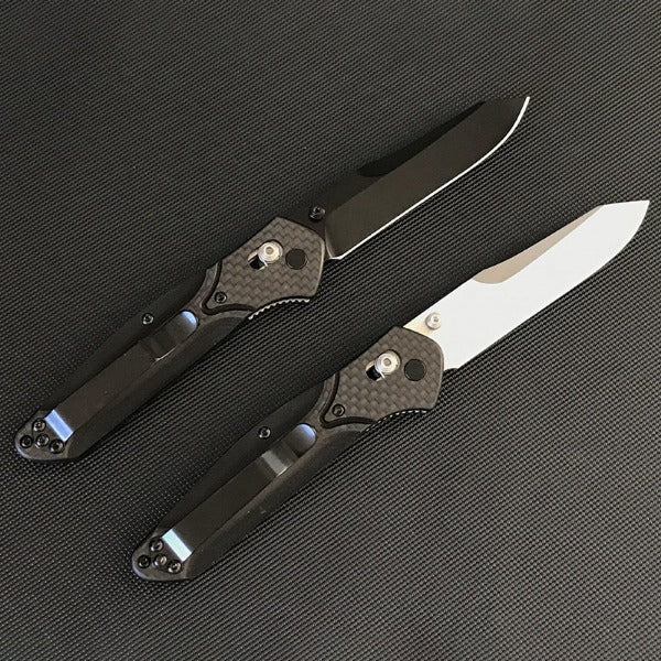 Liome Outdoor EDC Knife with Carbon Fiber Handle and Tactical Folding Blade