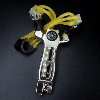 Heavy Duty Aluminum Alloy Slingshot with Resilient Band Set