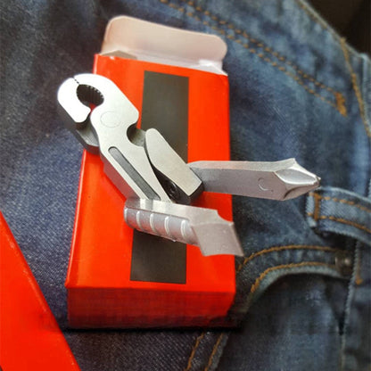 Stainless Steel Multi-Tool Organizer with Keychain Attachment