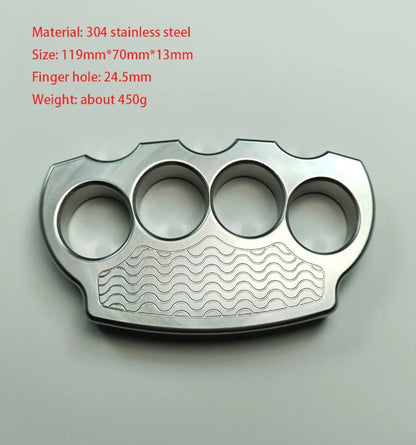 Solid Steel Knuckle Duster Tactical Emergency Defense Equipment
