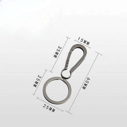 Sleek Titanium Keychain Clip with Innovative Car Accessory Design