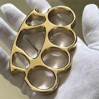 Mirror Polished Large Hole Brass Knuckle Duster with Bottle Opener