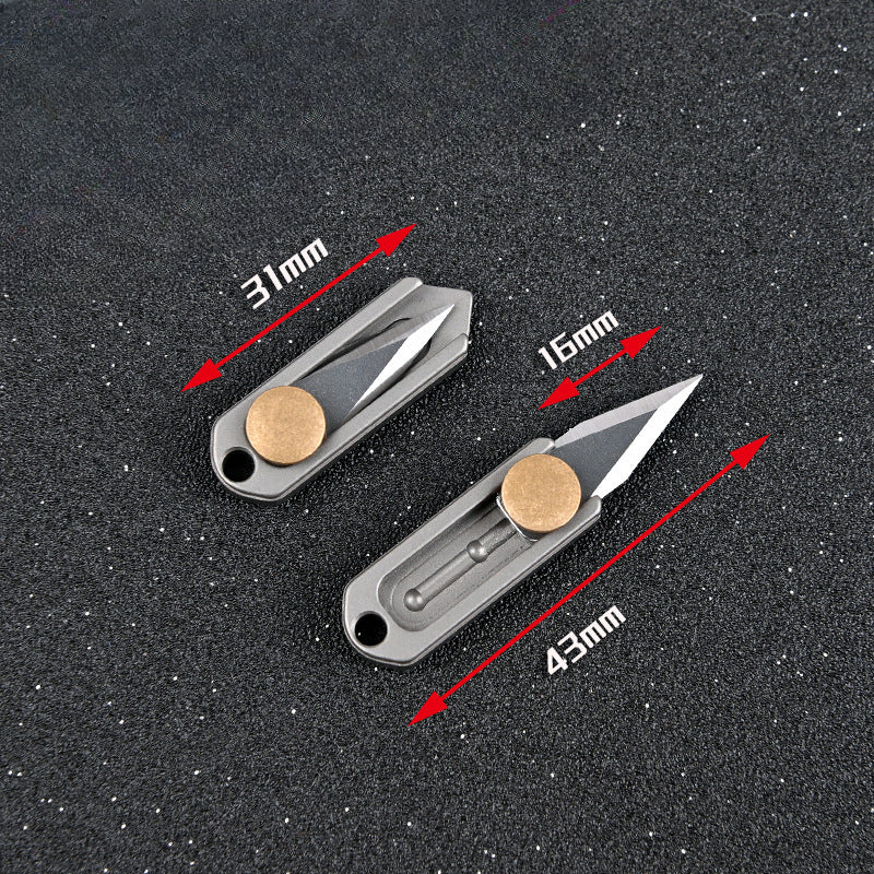 Mini Utility Knife with Brass Slide