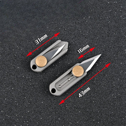 Mini Utility Knife with Brass Slide