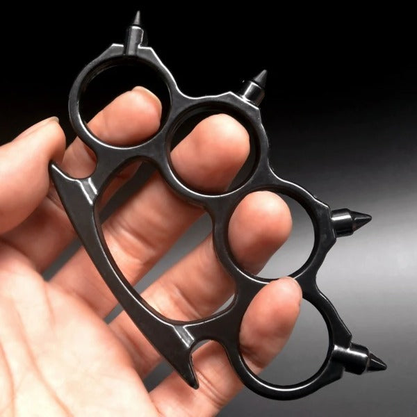 Brass Knuckles Duster Hedgehog Style Self-Defense Tool for EDC