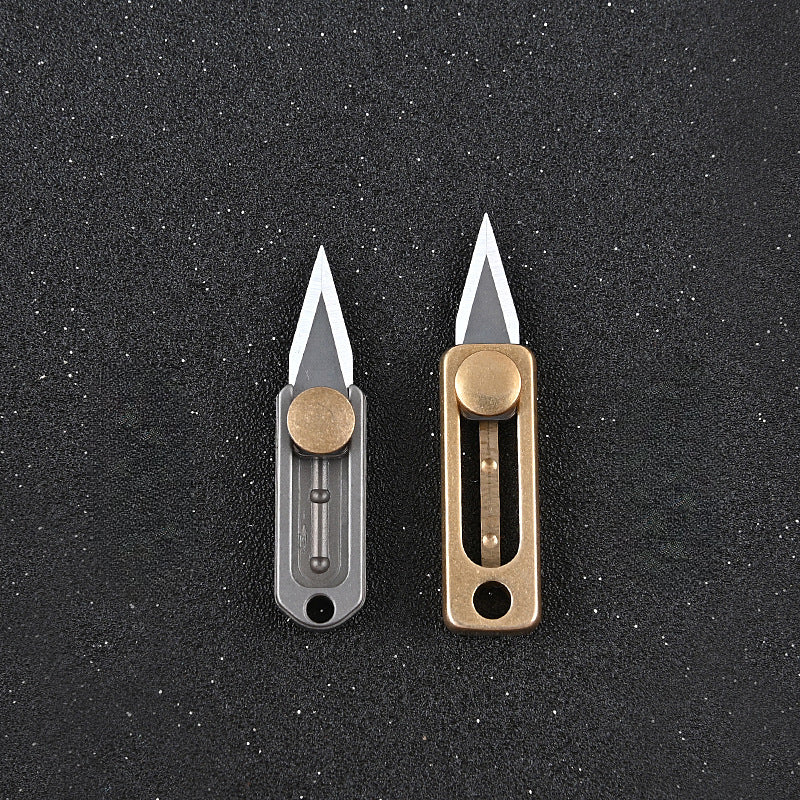 Mini Utility Knife with Brass Slide