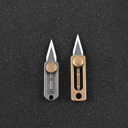 Mini Utility Knife with Brass Slide