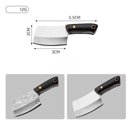 Miniature Axe Knife Keychain Charm for Easy Carry and Utility