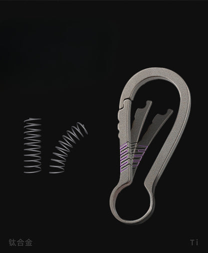 Sleek Titanium Keychain Clip with Innovative Car Accessory Design