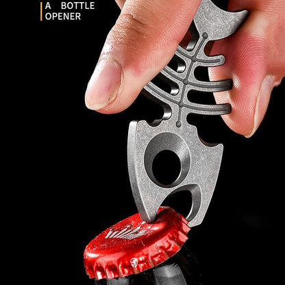Titanium EDC Bottle Opener with Built-In Self-Defense Feature