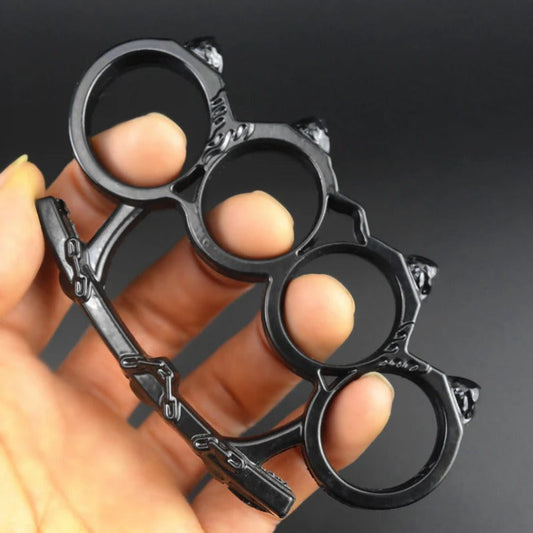 Small Bun Knuckle Duster Compact Four Finger Defense Tool
