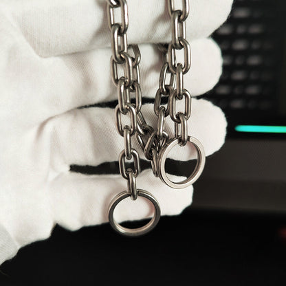 Welded Titanium Wallet Chain Quick Clip Motorcycle Keychain Belt Loop EDC